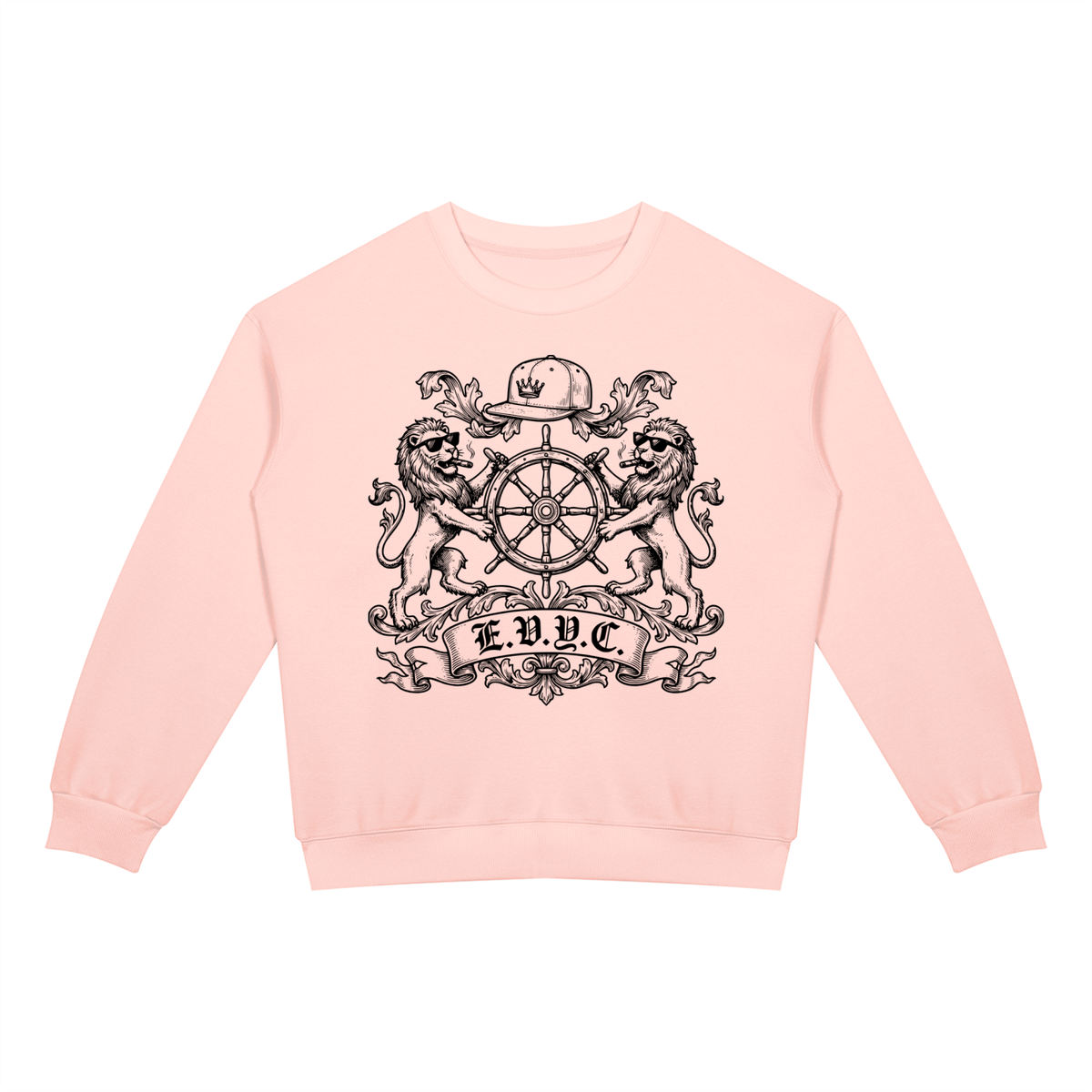 EVYC Crest Drop Shoulder Crewneck Sweatshirt