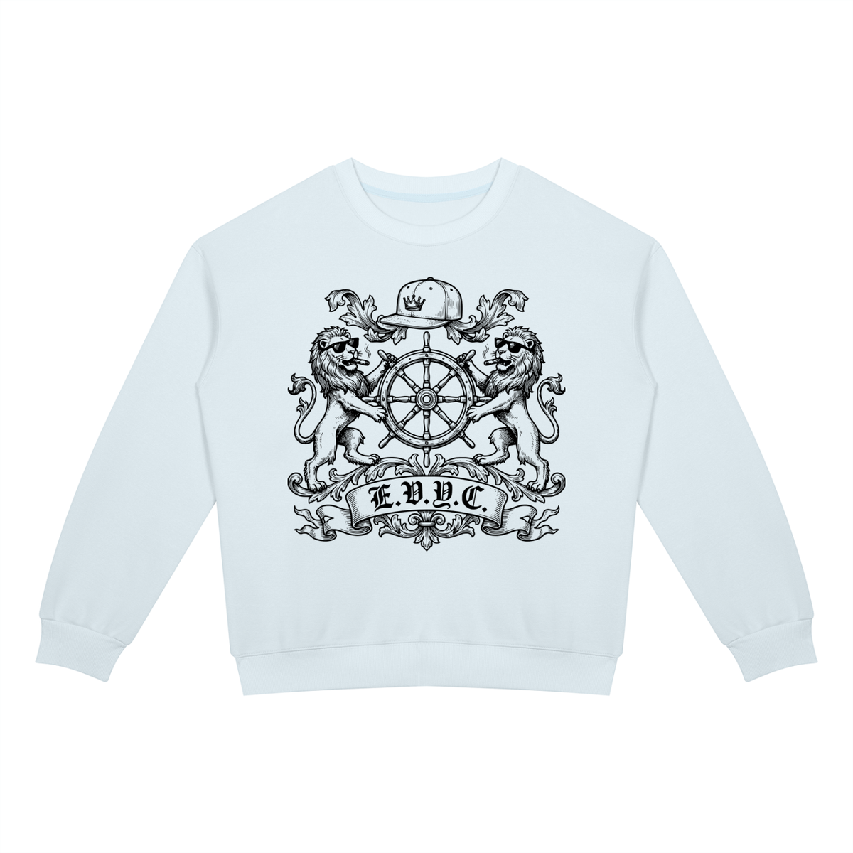 EVYC Crest Drop Shoulder Crewneck Sweatshirt